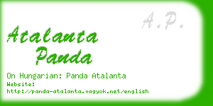 atalanta panda business card